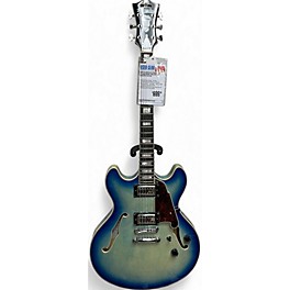 Used D'Angelico Premier DC XT Blue Burst Hollow Body Electric Guitar