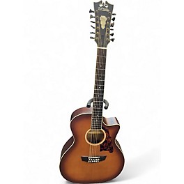 Used D'Angelico Premier Fulton Caramel Burst 12 String Acoustic Electric Guitar
