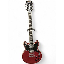 Used D'Angelico Premier Series Chrome Red Metallic Solid Body Electric Guitar