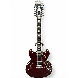 Used D'Angelico Premier Series DC 12 String Wine Red Hollow Body Electric Guitar