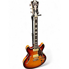 Used D'Angelico Premier Series DC 3 Tone Sunburst Hollow Body Electric Guitar