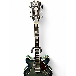 Used D'Angelico Premier Series DC transparent blue Hollow Body Electric Guitar