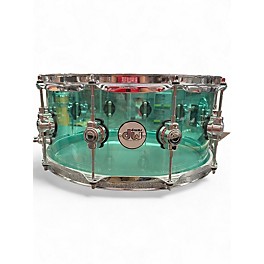 Used DW 14X6 Design Series Acrylic Snare Seafoam Green Drum