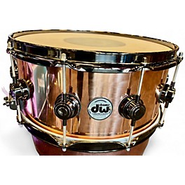 Used DW 6.5X14 Collector's Series Snare Polished Copper w/ Black Nickel Hardware Drum