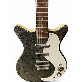 Used Danelectro DC3 Silver Sparkle Solid Body Electric Guitar