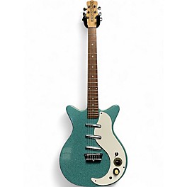 Used Danelectro DC3 TURQUOISE METALFLAKE Solid Body Electric Guitar