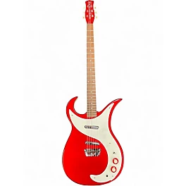 Used Danelectro Wild Thing Red Hollow Body Electric Guitar