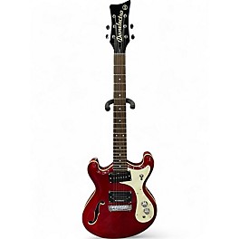 Used Danelectro the 66 transparent red Hollow Body Electric Guitar