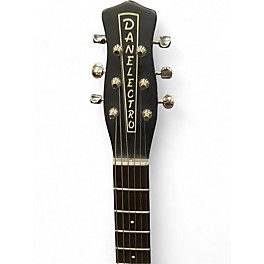 Used Danelectro u-2 56 2010 reissue Black Solid Body Electric Guitar