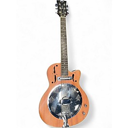 Used Dean resonator cutaway natural Acoustic Electric Guitar
