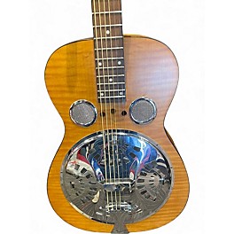 Used Dobro Hound Dog Deluxe Round Neck Antique Natural Resonator Guitar