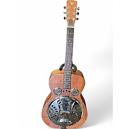 Used Dobro Hound Dog Deluxe Round Neck natural Resonator Guitar