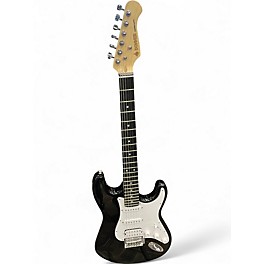 Used Donner Standard Series Black Solid Body Electric Guitar