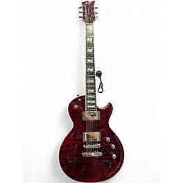 Used ESP ECLIPSE CUSTOM QUILTED RED Solid Body Electric Guitar