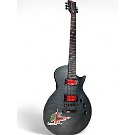 Used ESP LTD BB-600B Black and Silver Solid Body Electric Guitar