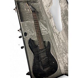 Used ESP LTD BUZ 7 Trans Black Solid Body Electric Guitar