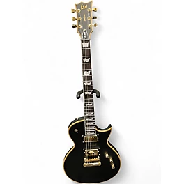Used ESP LTD EC1000 Black and Gold Solid Body Electric Guitar