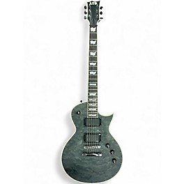 Used ESP LTD EC401QM Trans Black Solid Body Electric Guitar
