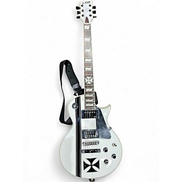 Used ESP LTD James Hetfield Signature Iron Cross Arctic White Solid Body Electric Guitar