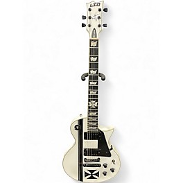 Used ESP LTD James Hetfield Signature Iron Cross Snow White Solid Body Electric Guitar