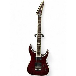 Used ESP LTD MH1000 Deluxe Trans Crimson Red Solid Body Electric Guitar