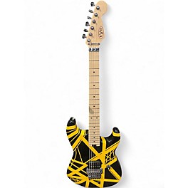 Used EVH Stripe Series Black and Yellow Solid Body Electric Guitar