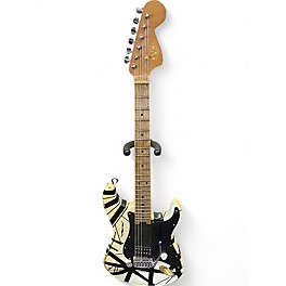Used EVH Striped Series 78 ERUPTION Black and White Solid Body Electric Guitar