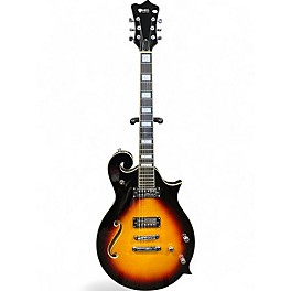 Used Eastwood MRG Studio Series Electric Sunburst Hollow Body Electric Guitar
