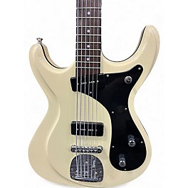 Used Eastwood Sidejack Bass VI Vintage Cream Electric Bass Guitar