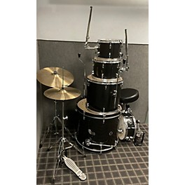 Used Used Encore Complete 5-Piece Drum Set With Chrome Hardware And Cymbals Black Onyx 5 piece Encore Black Onyx Drum Kit