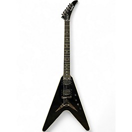 Used Epiphone Dave Mustaine Signature Flying V Custom Black Metallic Solid Body Electric Guitar
