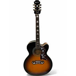 Used Epiphone EJ200CE 2 Tone Sunburst Acoustic Electric Guitar