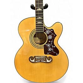 Used Epiphone EJ200SCE Natural Acoustic Electric Guitar