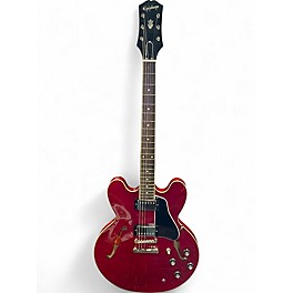 Used Epiphone ES335 Crimson Red Trans Hollow Body Electric Guitar