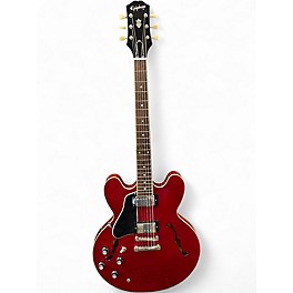 Used Epiphone ES335 Pro Left Handed Heritage Cherry Hollow Body Electric Guitar