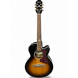 Used Epiphone J-200 EC Studio Parlor Vintage Sunburst Acoustic Electric Guitar