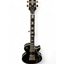 Used Epiphone Les Paul Custom Pro Black and Gold Solid Body Electric Guitar