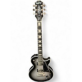 Used Epiphone Les Paul Custom Silver Solid Body Electric Guitar