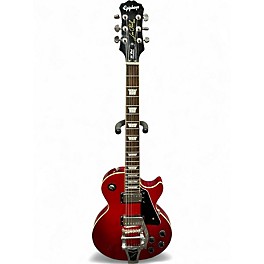 Used Epiphone Les Paul Standard Plain Top with Bigsby Flat Red Solid Body Electric Guitar