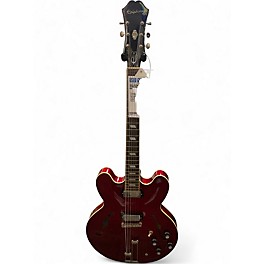 Used Epiphone Riviera Sparkling Burgundy Hollow Body Electric Guitar