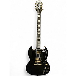 Used Epiphone SG Custom Black and Gold Solid Body Electric Guitar