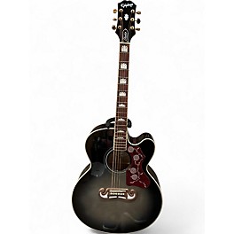 Used Epiphone j200 ec studio trans ebony burst Acoustic Electric Guitar