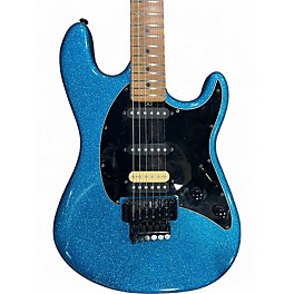 Used Ernie Ball Music Man BFR CUTLASS HSS BLUE SPARKLE Solid Body Electric Guitar