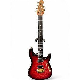 Used Ernie Ball Music Man Jason Richardson Artist Series Cutlass Rorschach Red Solid Body Electric Guitar
