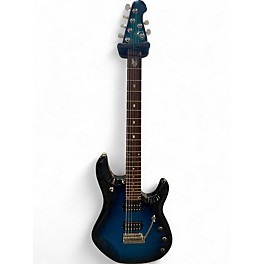 Used Ernie Ball Music Man LTD JP6 PIEZO SPARKLE BLUE FADE Solid Body Electric Guitar