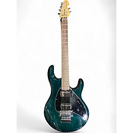 Used Ernie Ball Music Man Silhouette Floyd Rose Green Solid Body Electric Guitar