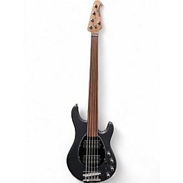 Used Ernie Ball Music Man Sterling 5 String fretless Metallic Gray Electric Bass Guitar