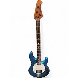 Used Ernie Ball Music Man Stingray 4 String Blue Electric Bass Guitar
