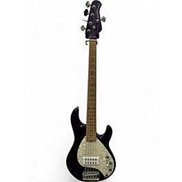 Used Ernie Ball Music Man Stingray 5 String Trans Purple Electric Bass Guitar