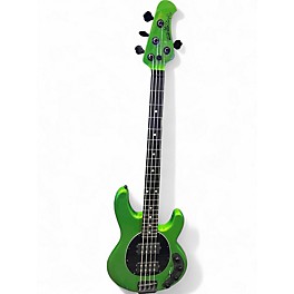 Used Ernie Ball Music Man Stingray HH 4 String Kiwi Green Electric Bass Guitar